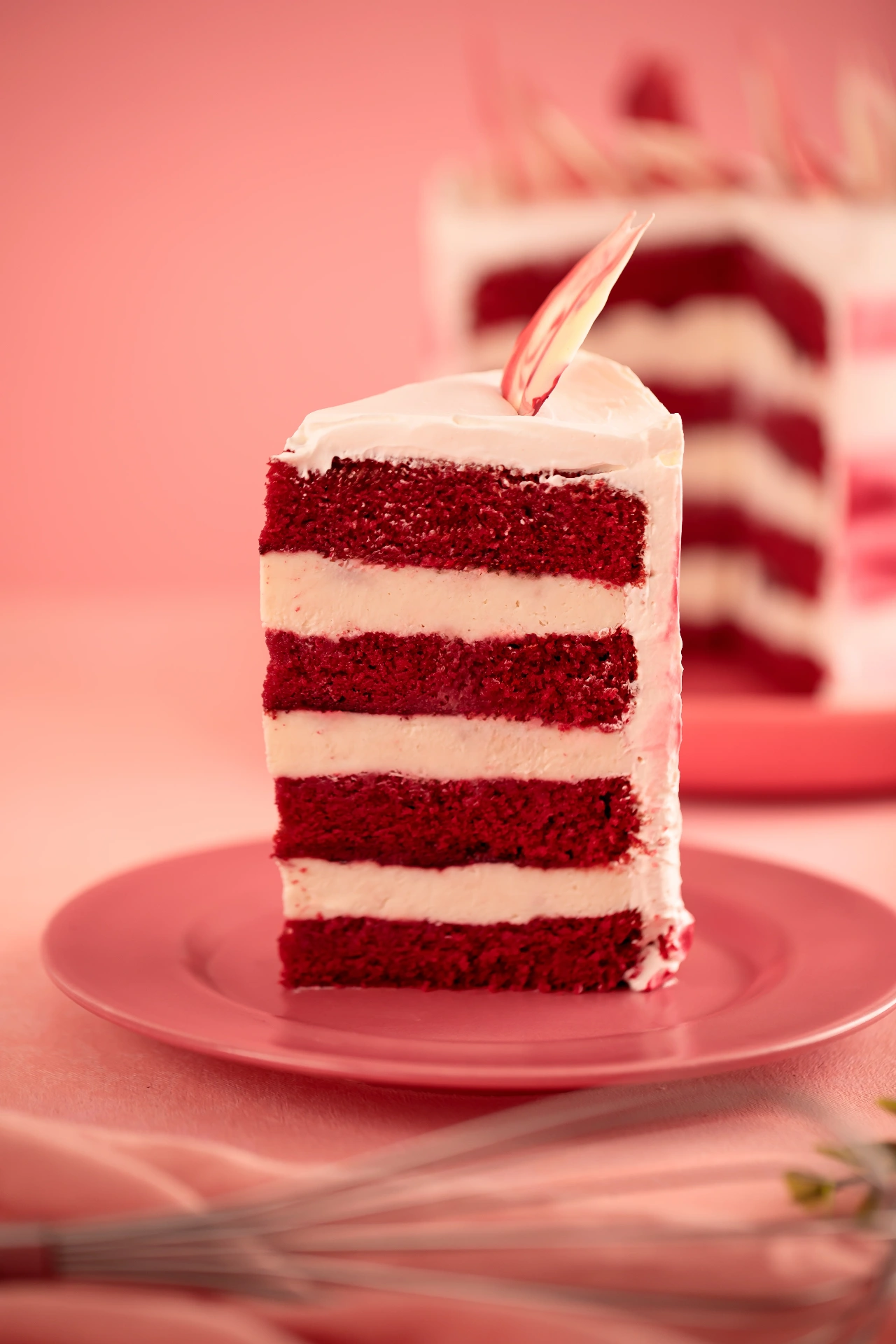 Bolo Red Velvet — bolo fatiado